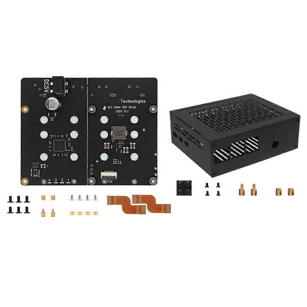 Scheda di espansione e case X1011 PCIE per SSD NVMe M.2 per supporto 4xSSD per SSD NVMe M.2 2280/2260/2242/2230