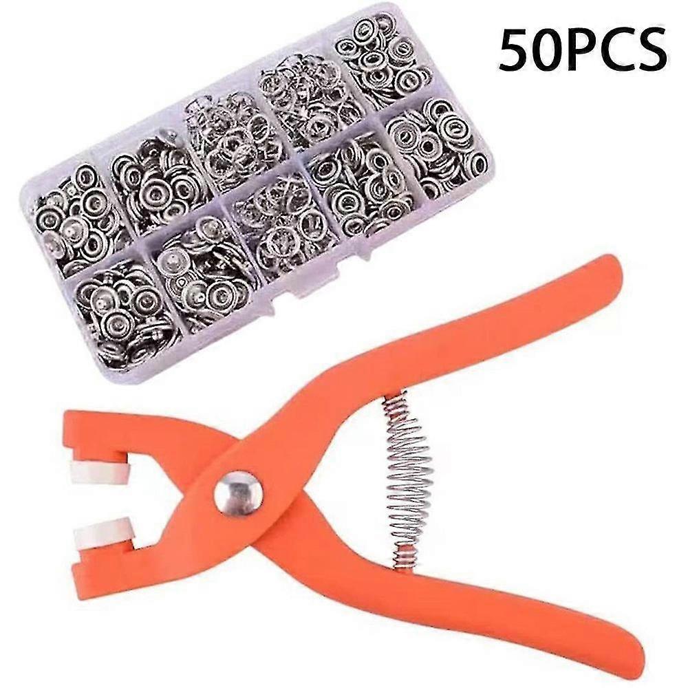 Metal Snaps Buttons With Fastener Pliers Press Tool Kit Perfect For Diy Crafts Clothes Hats And Sewing