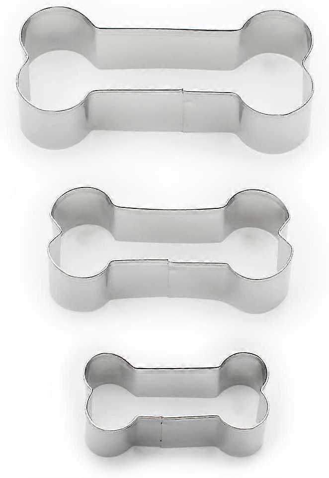 Dog Bone Cookie Cutter Set, Stainless Steel, 3-piece-Yvan