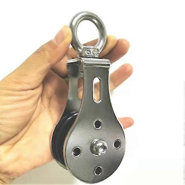 Lifting Pulley, Silent Pulley Lifting Ring Swivel Stainless Steel Lifting Wheel For Fitness Rolling Bodybuilding(1 Pieces)