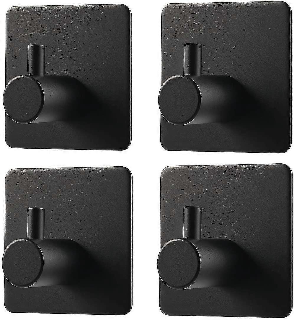 Self-adhesive Towel Hooks, Set Of 4 Bathrobe Hooks, Wall Hooks, Stainless Steel, Bathroom And Kitche