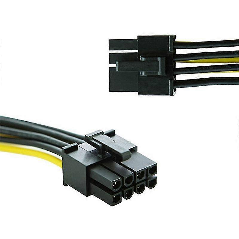 40Pcs 18cm 8pin to dual 4pin video card power cord 180w y shape 8 pin pci express to dual 4 pin molex graphics card