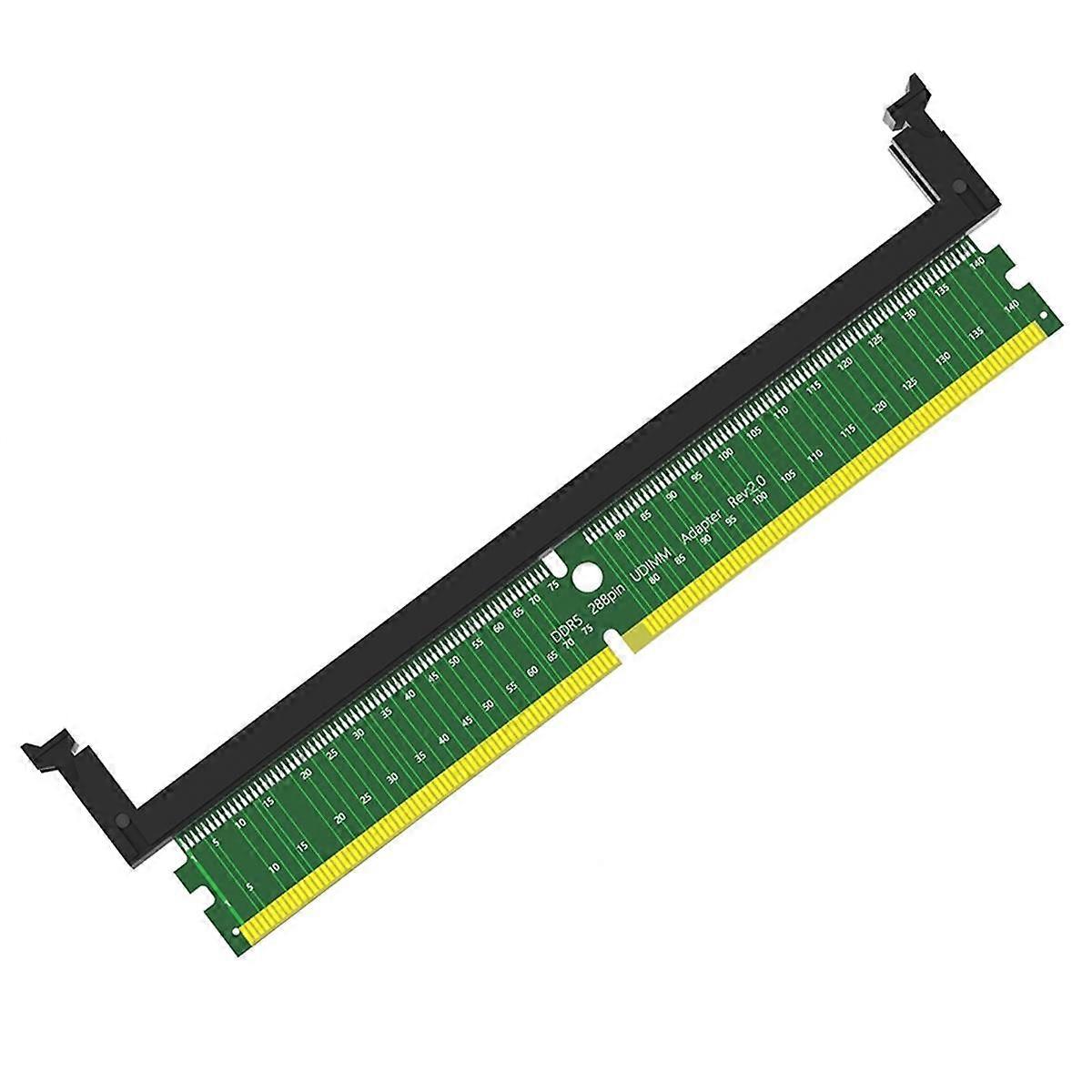 DDR5 U-DIMM 288-poliger Adapter DDR5-Speichertest-Schutzkarte mit kurzer Verriegelung