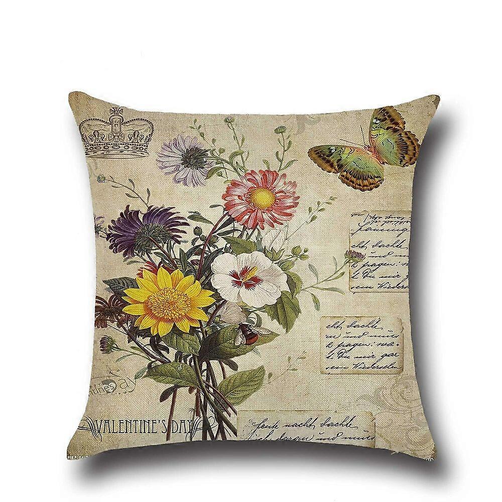 ヴィンテージフラワー枕カバー家の装飾ソファ車の正方形のクッションカバーデザイン247jpjcjh