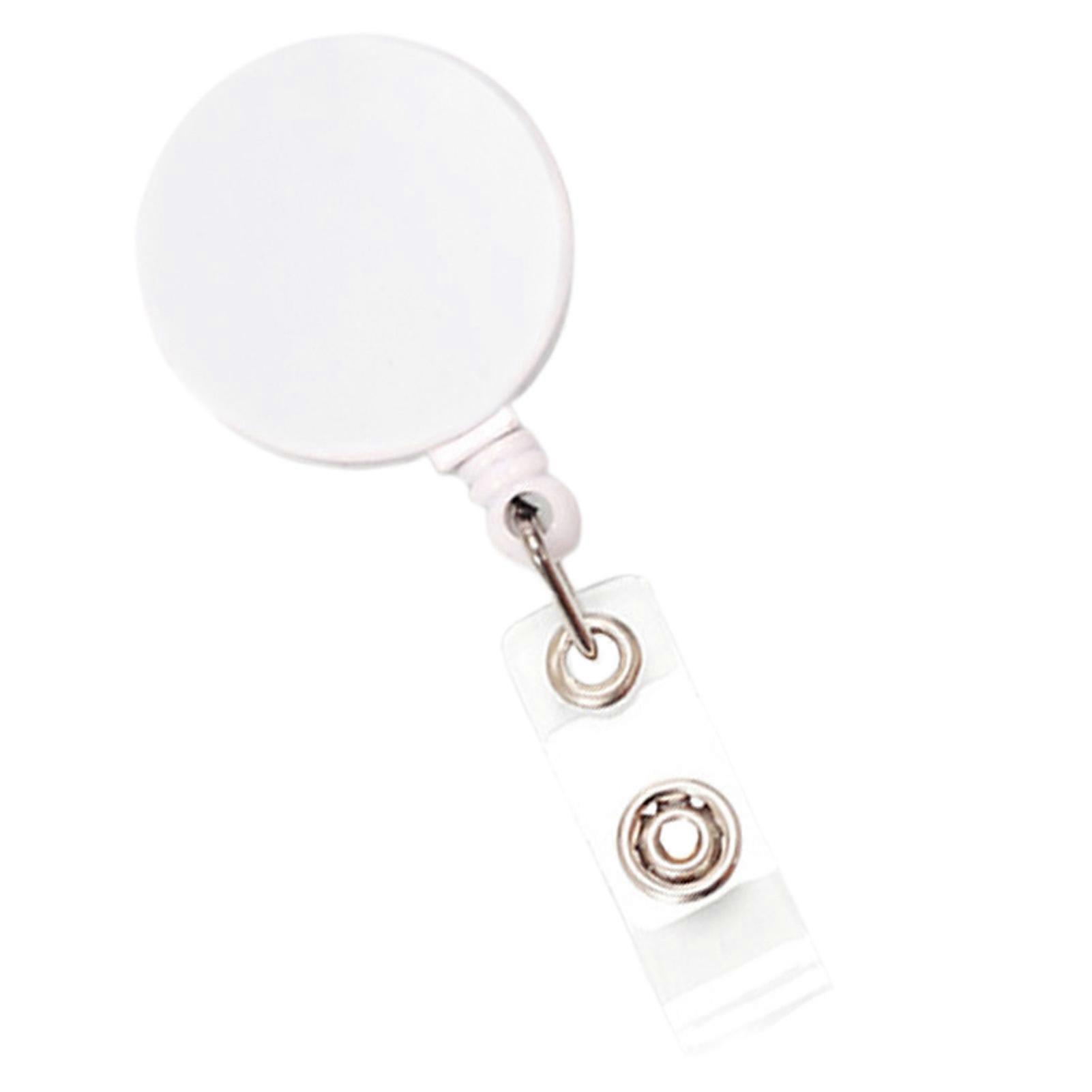 5pcs Retractable Badge Holder Reels Card Badge Reels with Secure Metal Belt Clip for Office Employee Workers