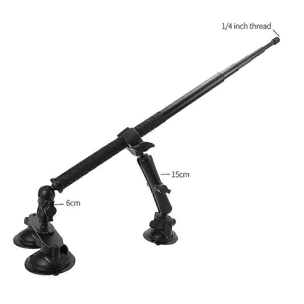 Car Ballhead Triangle Suction Cups And Invisible Selfie Stick Compatible Gopro Max Hero 11 10 Insta360 X3 One R X2 Car Camera Accessory