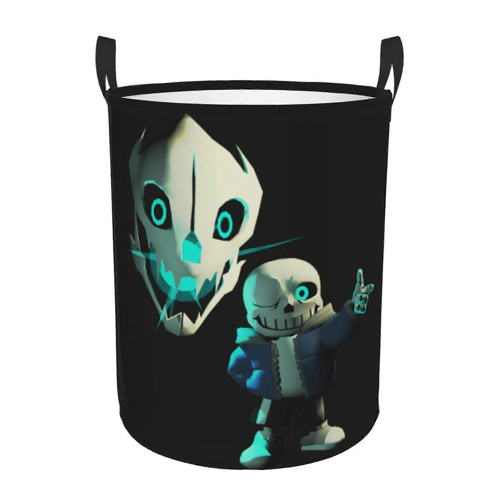 Undertale Sans Πλυντήριο Hamper Ελαφρύ καλάθι αποθήκευσης Διοργανωτής παιχνιδιών Πλυντήριο Καλάθι Αδιάβροχο Για Υπνοδωμάτιο, Μπάνιο -SYS27222