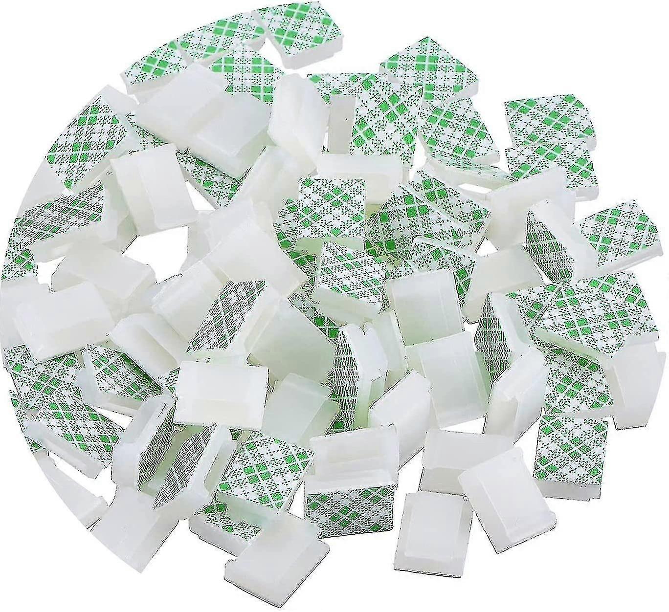 100 Pieces Self-adhesive Cable Clips Wire Clips Cable Management Cable Ties Wire