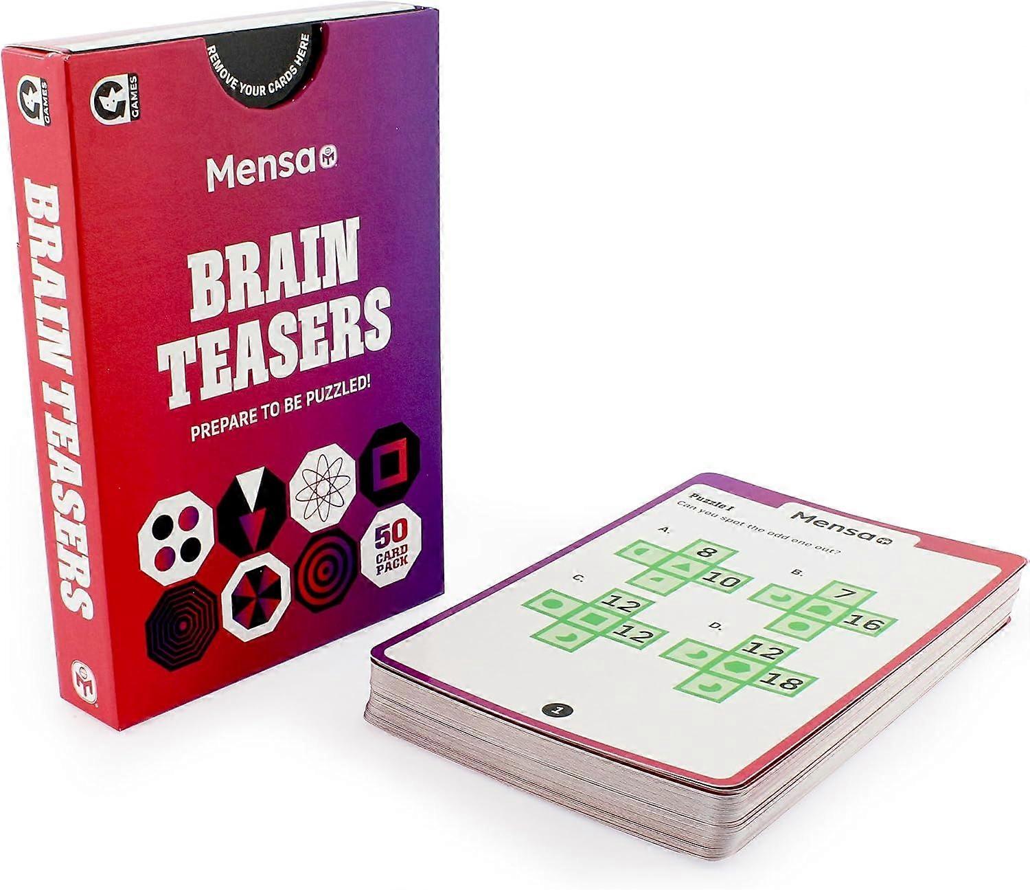 Mensa Brain Teasers Genius Test Card Game