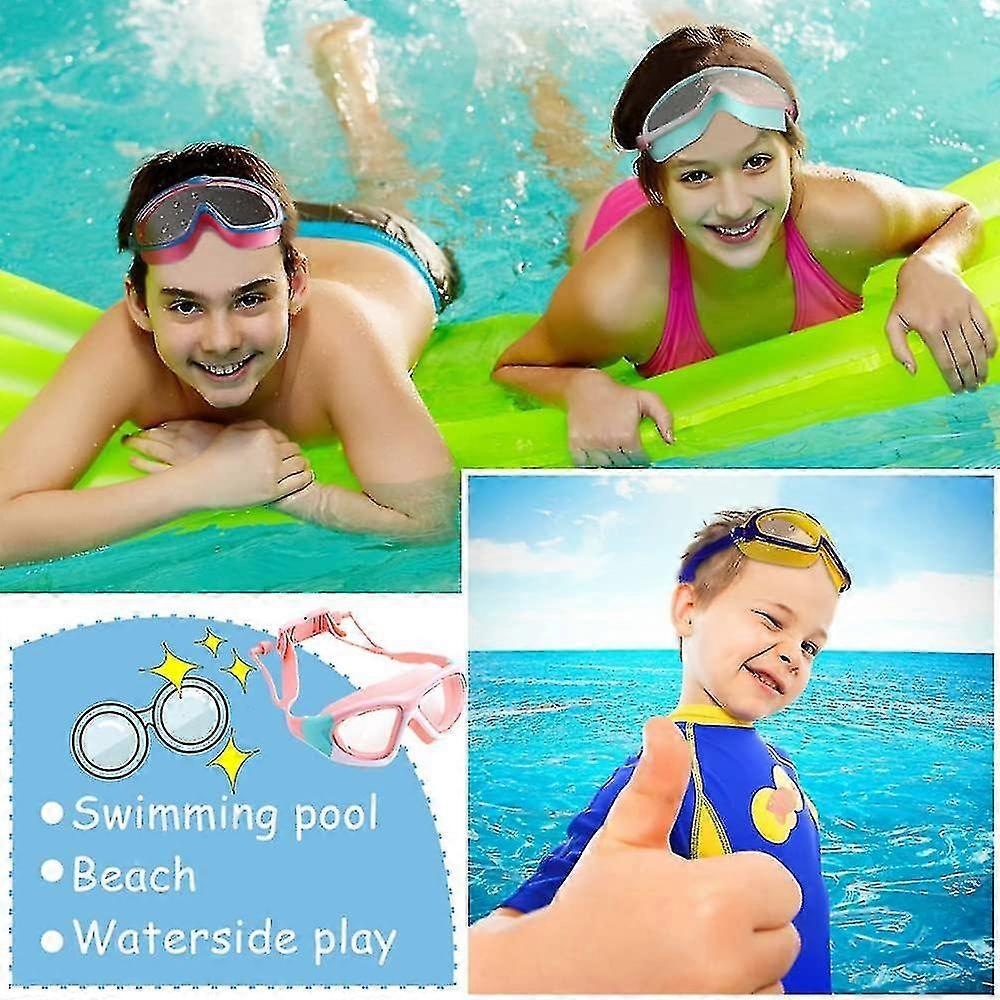 Kids Swimming Goggles With Ear Plugs, Anti-fog Uv Protection With Storage Case For Boys, Girls And Teens Ages 3-15