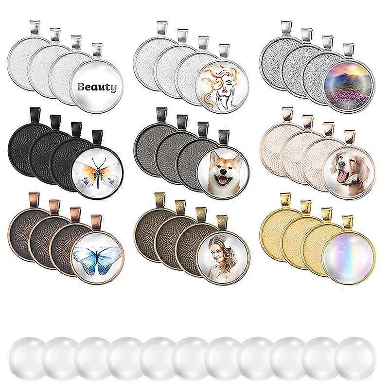 Plateaux à Pendentif à Lunette, 12 Pièces, Base à Pendentif En Bois Pour