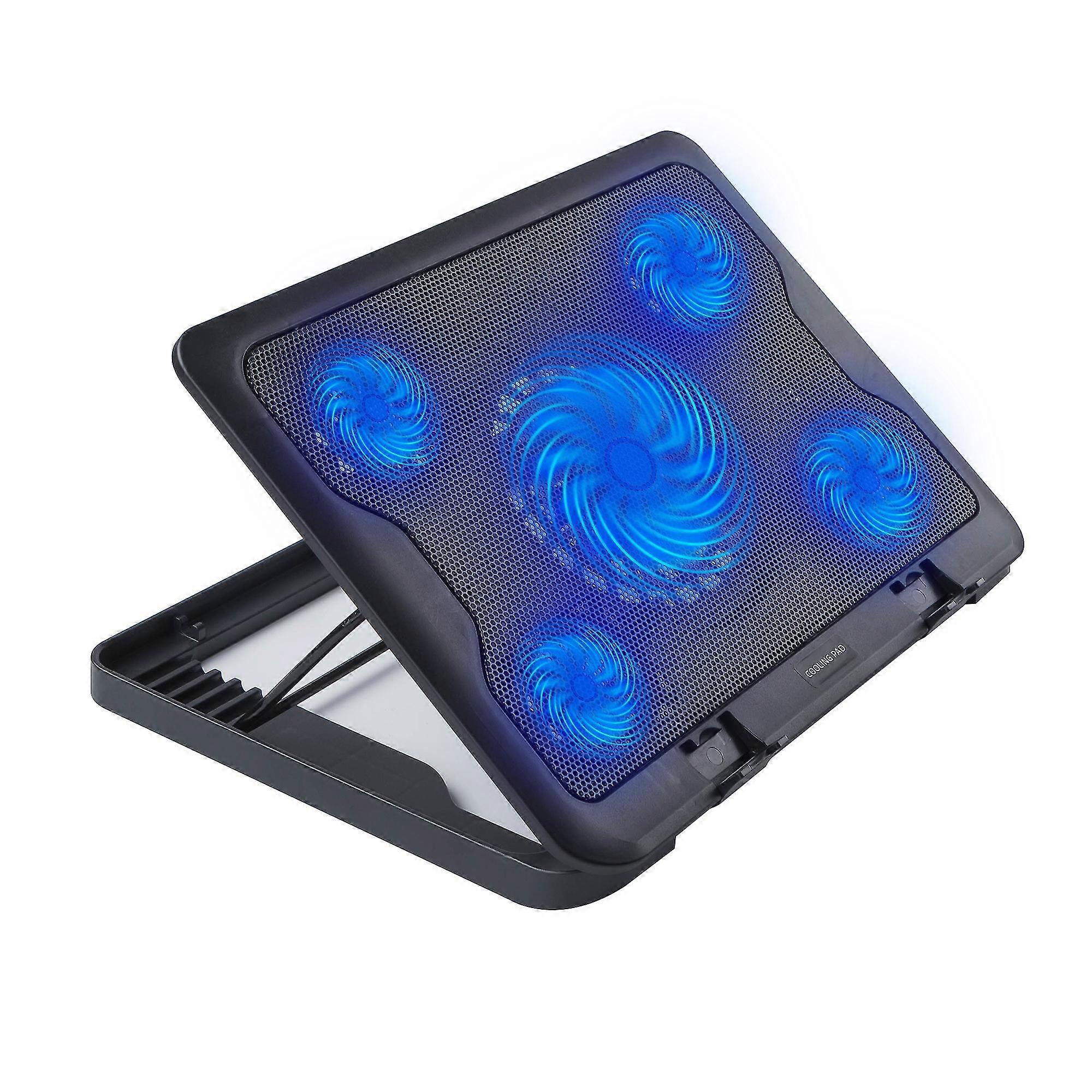 Portable Folding Adjustable Notebook Cooler Laptop Cpu Stand With 5 Fan Usb Cooling