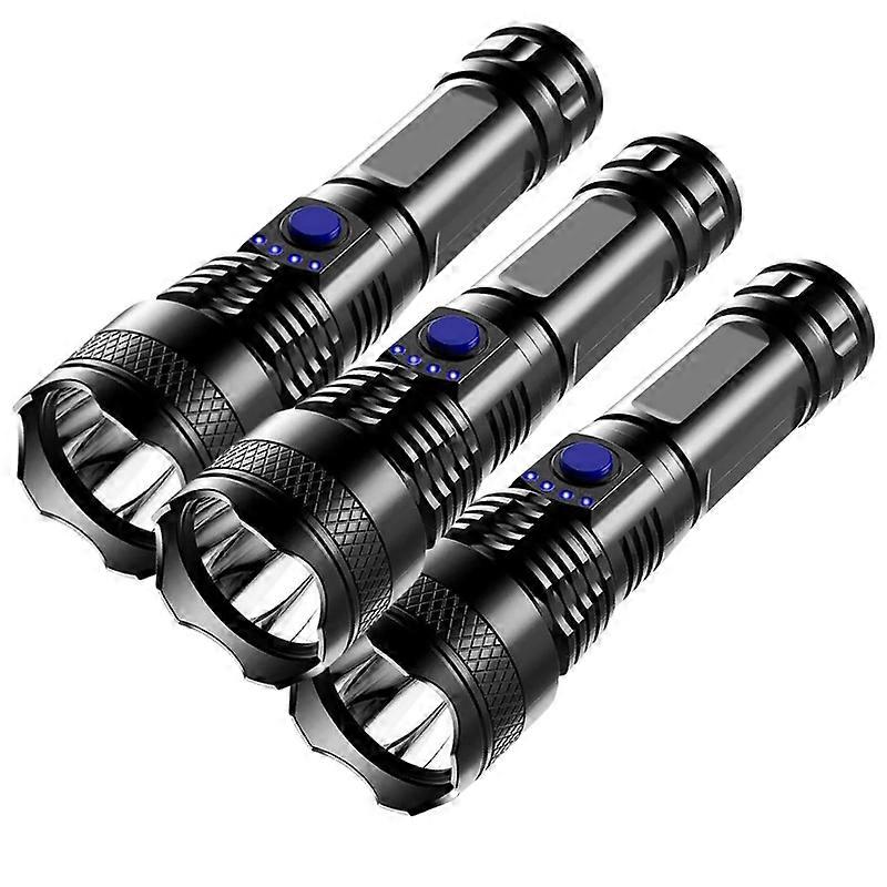 1000000 Lumens Super Bright LED Tactical Flashlight Rechargeable LED Work Light 3X
