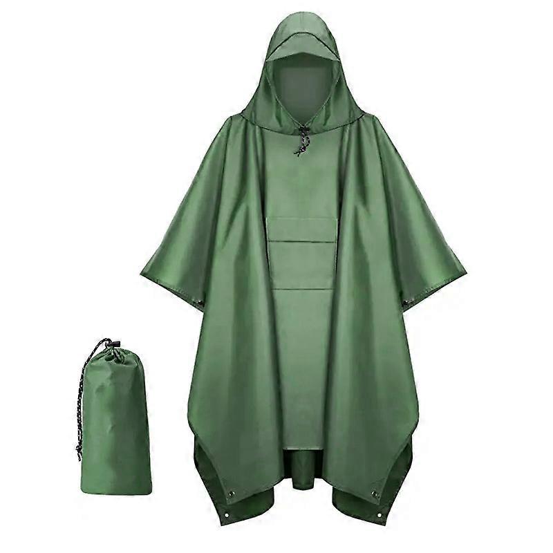 Lightweight Waterproof Rain Jackets, Reusable, Ripstop, Breathable, Multi-Purpose Raincoat with Hood, Foldable Protective Blanket, Shelter Tarpaulin