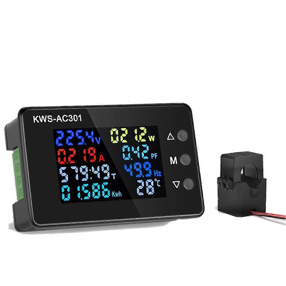 Digital Display Current Voltmeter 50-300v Ac Wattmeter Multifunction Electric Meter Detector 301l-1