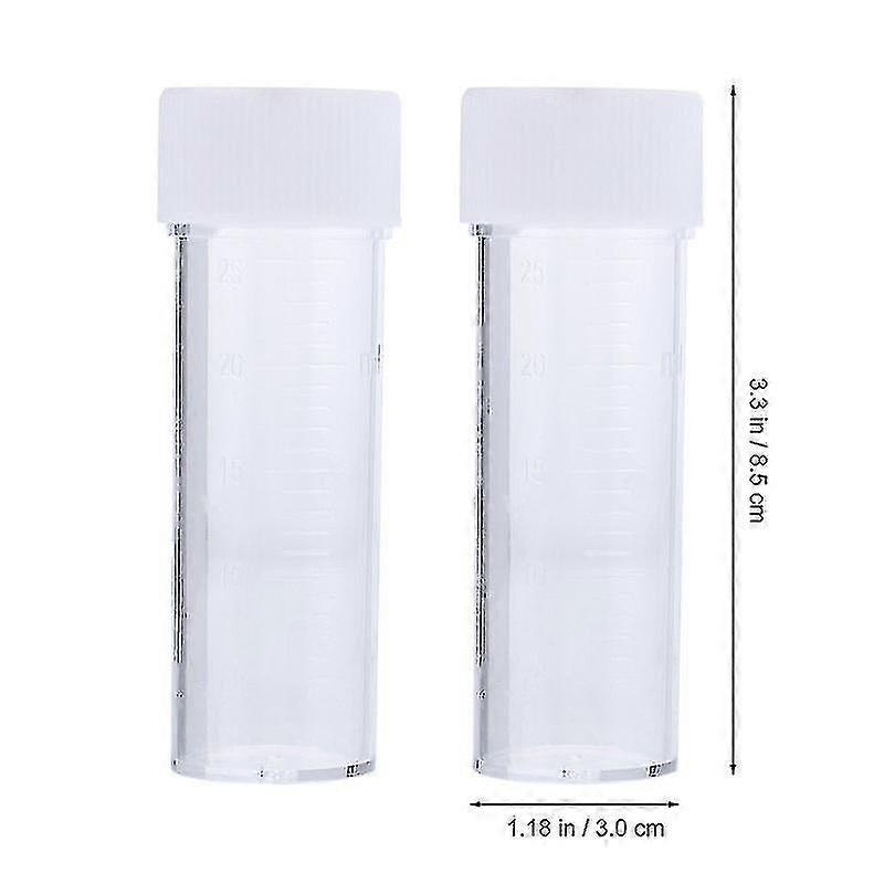 50pcs Sputum Sample Storage Bottle Clear Laboratory Bottle Specimen Bottles