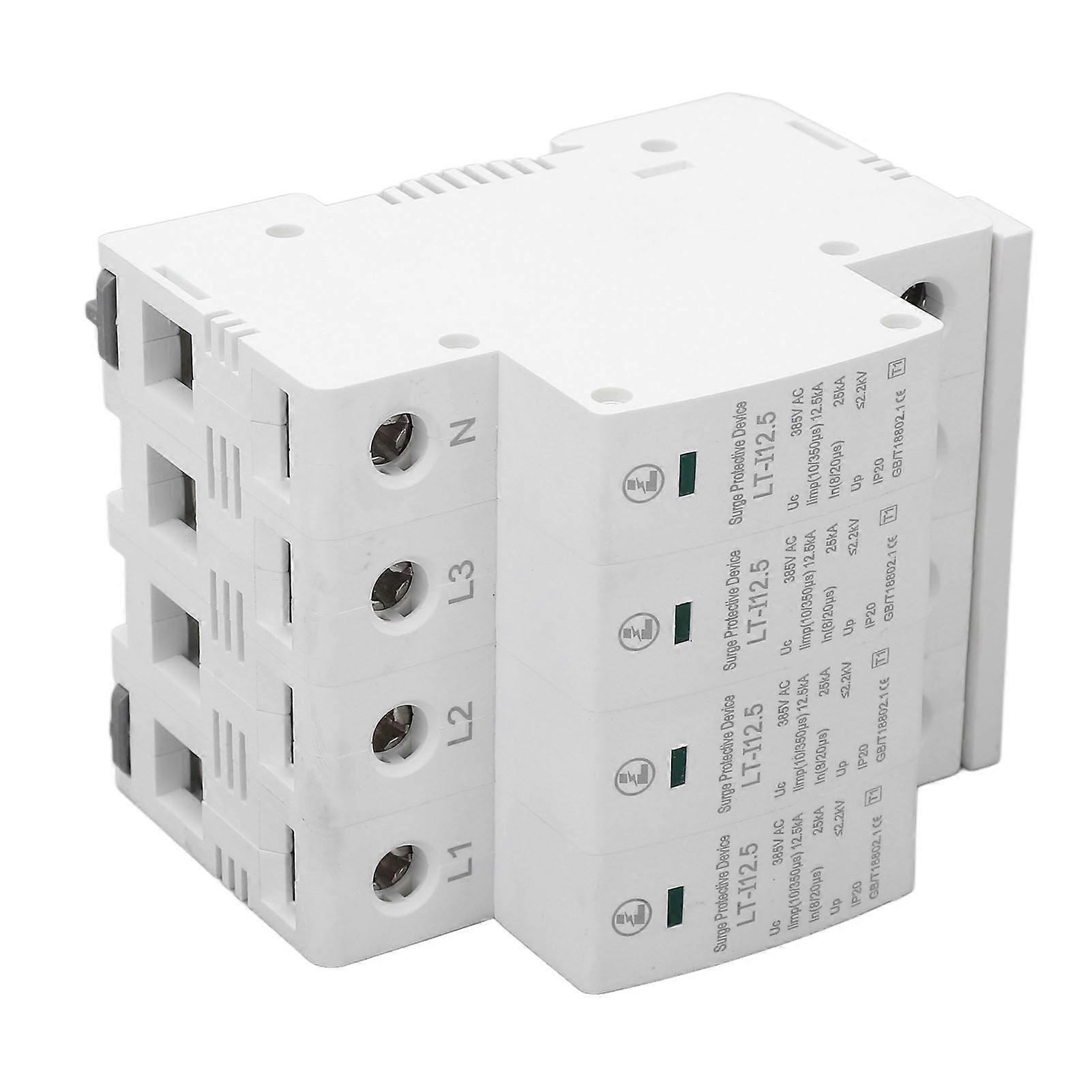 جهاز حماية التيار المتردد 385 فولت 4P 35 مم مانع الضغط الزائد المثبت على السكك الحديدية للاستخدام المنزلي