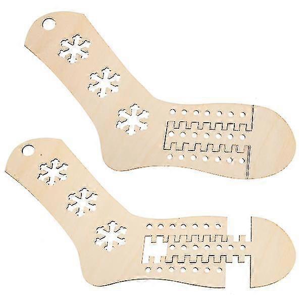 2pcs Hölzerne Sockenblocker Stricksocken Blocker Häkelsocken DIY Strickformen