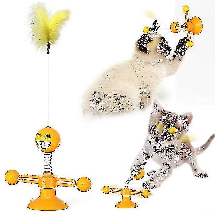 Cat Springer Toys 1pcs Pet Play Toys-color:orange