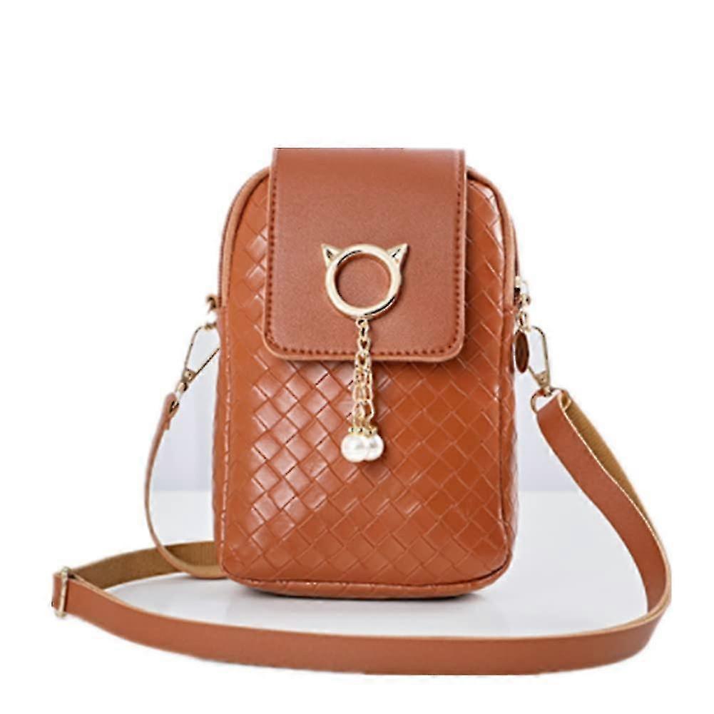 womens mini crossbody pu cellphone shoulder bag()