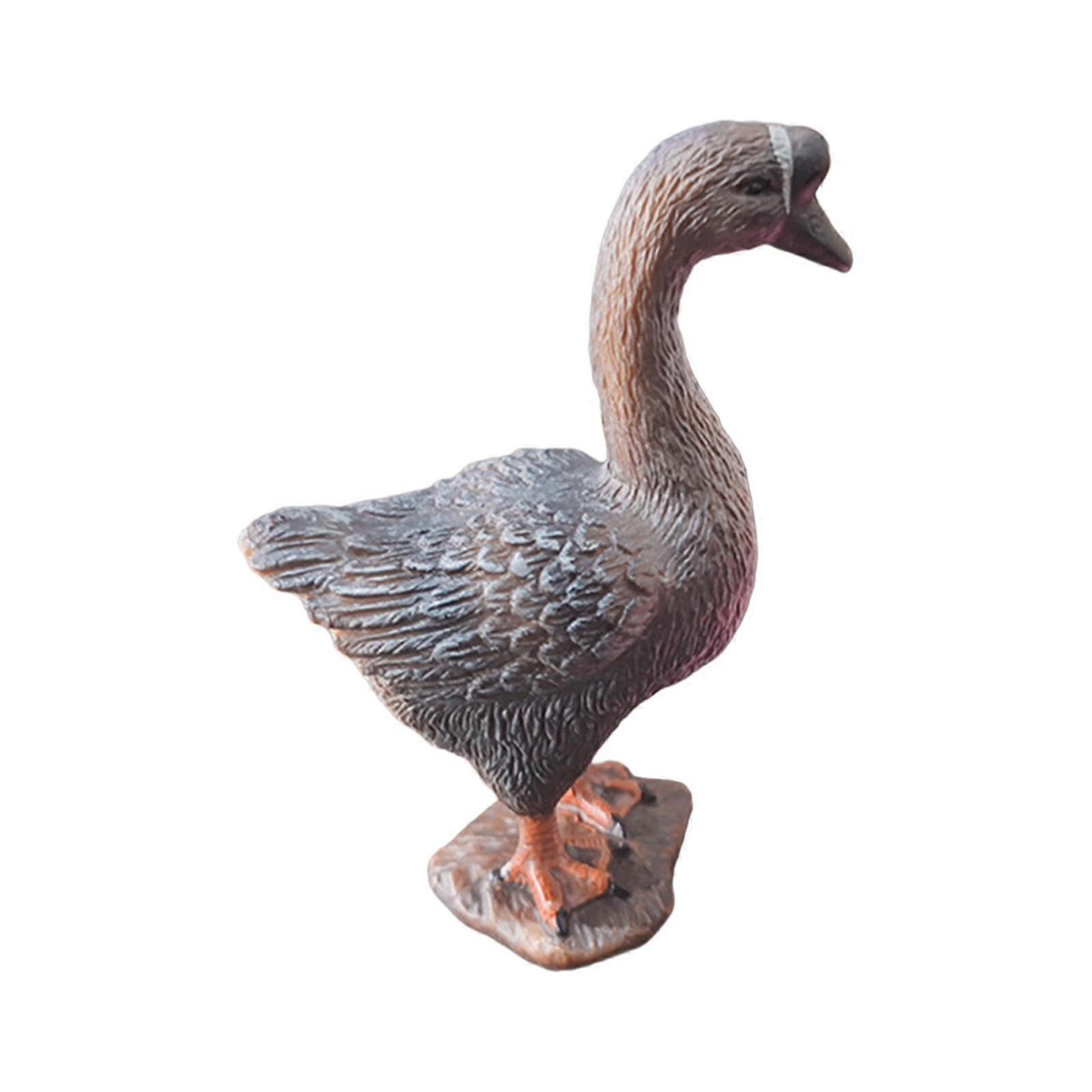 Goose Statue Novelty Miniature Garden Statue for Swimming Pool Tabletop Yard Style A