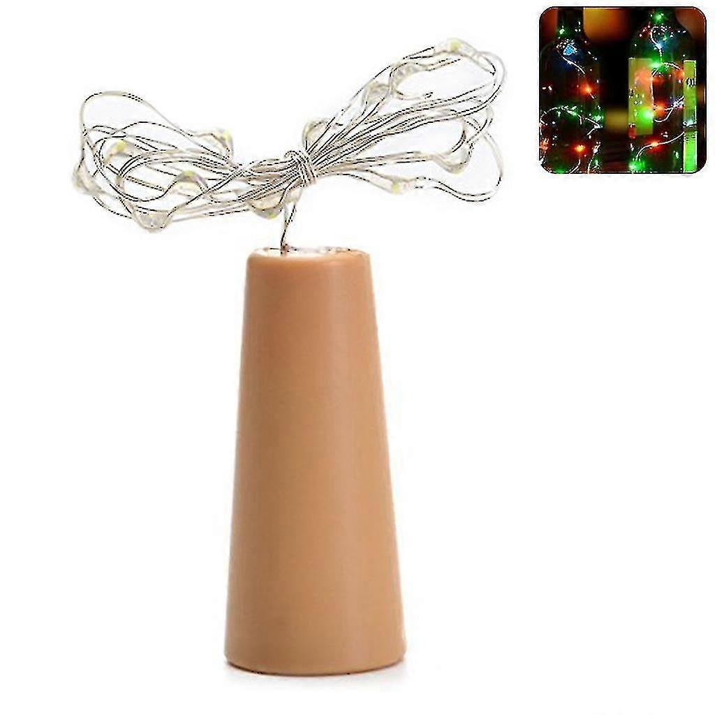 2m 20 Led Wine Bottle String Lights Cork Shaped Glass Stopper Lamp Christmas Diy A yu