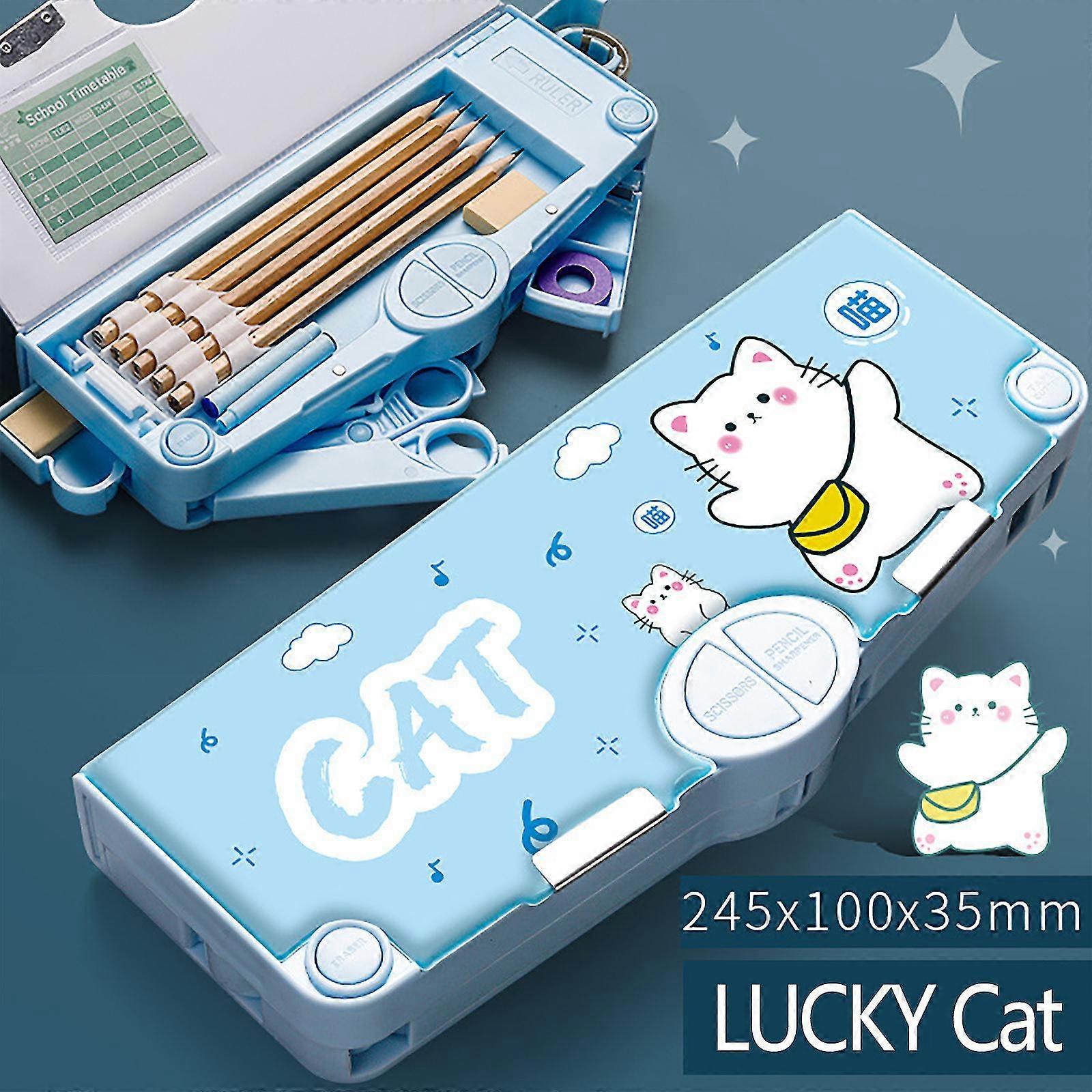 Pencil Case For Girls High-value Multi-functional Stationery Box Pencil Case Primary School Students Large-capacity Creative Deformation Personality P