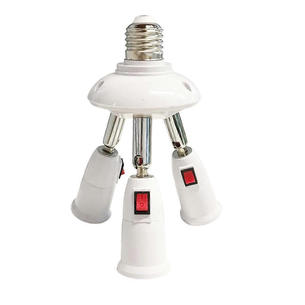360 Degrees Adjustable E27 Splitter Socket Adapter For Office Hallway