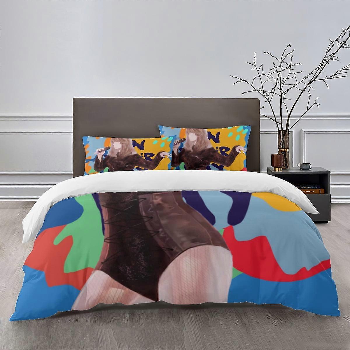 Påslakanset XU239 Tay x lor Sängkläder Set Säng Tecknad Påslakan Lätt 3-delat Bet Set (1 påslakan och 2 örngott) PW239