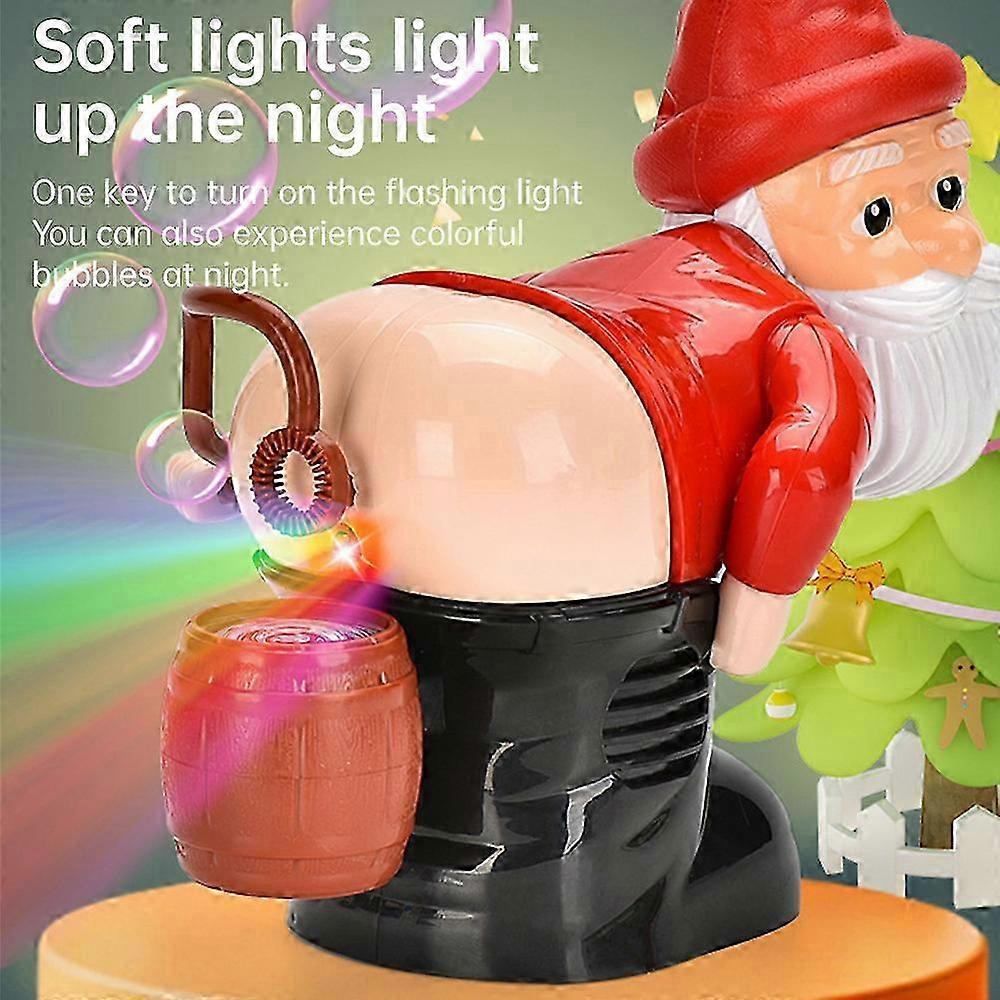 3Pcs Christmas Funny Santa Electric Bubble Blowing Machine Leak Proof Machine Bubble