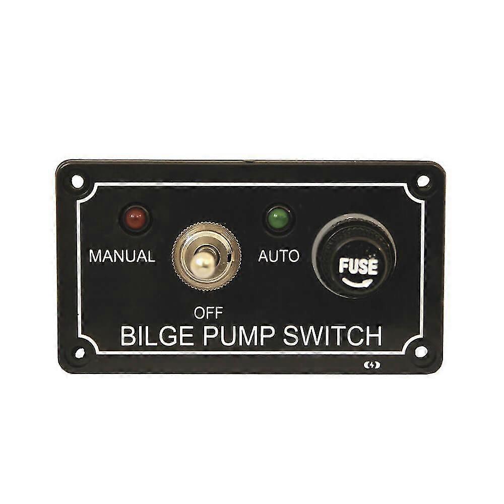 Bilge Pump 3 Way Switch Panel Simple Clean Easy To Install Alluminum Black Panel