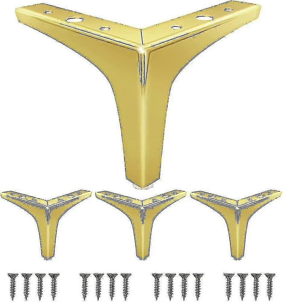 Pernas móveis de 6 polegadas, pés de móveis de estilo moderno, sofá cromado polido de metal