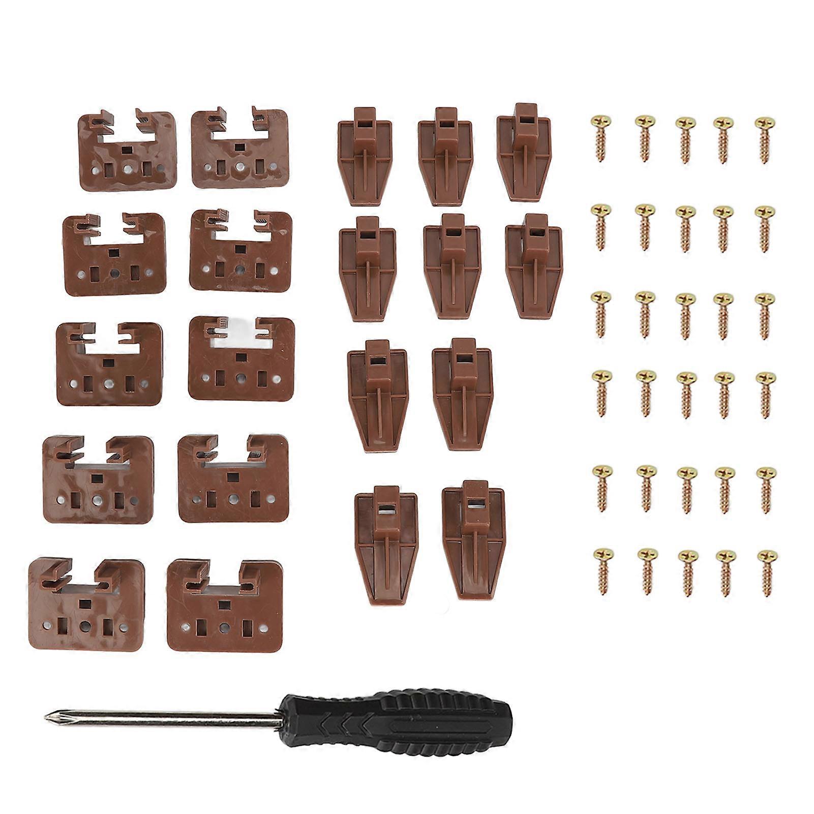 10 Sets Dresser Drawer Slides Plastic Drawer Slides and Guides Replacement Drawer Track Guide and Glides with Screws Screwdriver(YMCAT)