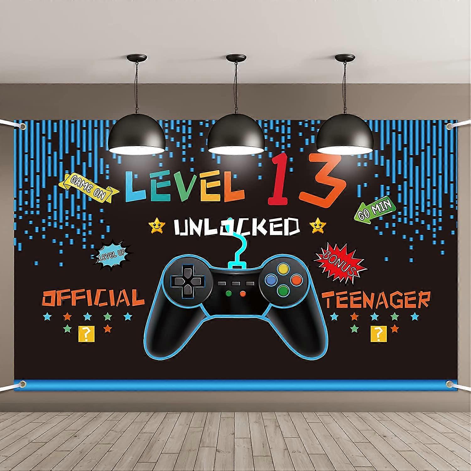 13. Geburtstag Dekoration Set – Blaue Wimpelkette & Wirbel Für Teenager-Party