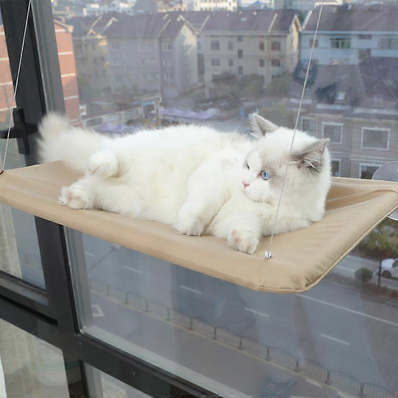 Pet Hammock Window Seat Cat Seat, Cat Hammock Window Seat with Strong Suction Cup, Window Cat Bed for Indoor Cats, Safe, Space Saving, Easy to Assembl