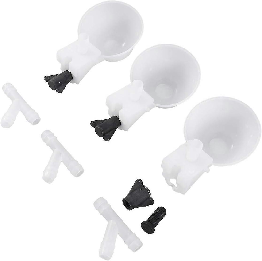 5pcs自動チキンウォーターラー家禽乳首酒飲みフィーダーピジョンウズラ15mmウォーターチューブ用飲用ボウル