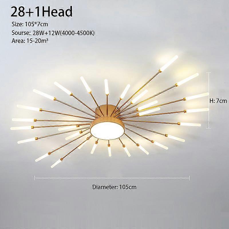 Oturma Odası Tavan Işıkları için LED Avizeler Aydınlatma Yaratıcı İskandinav Led Havai Fişek Işıkları Atmosfer Yatak Odası Yemek Odası Lambası