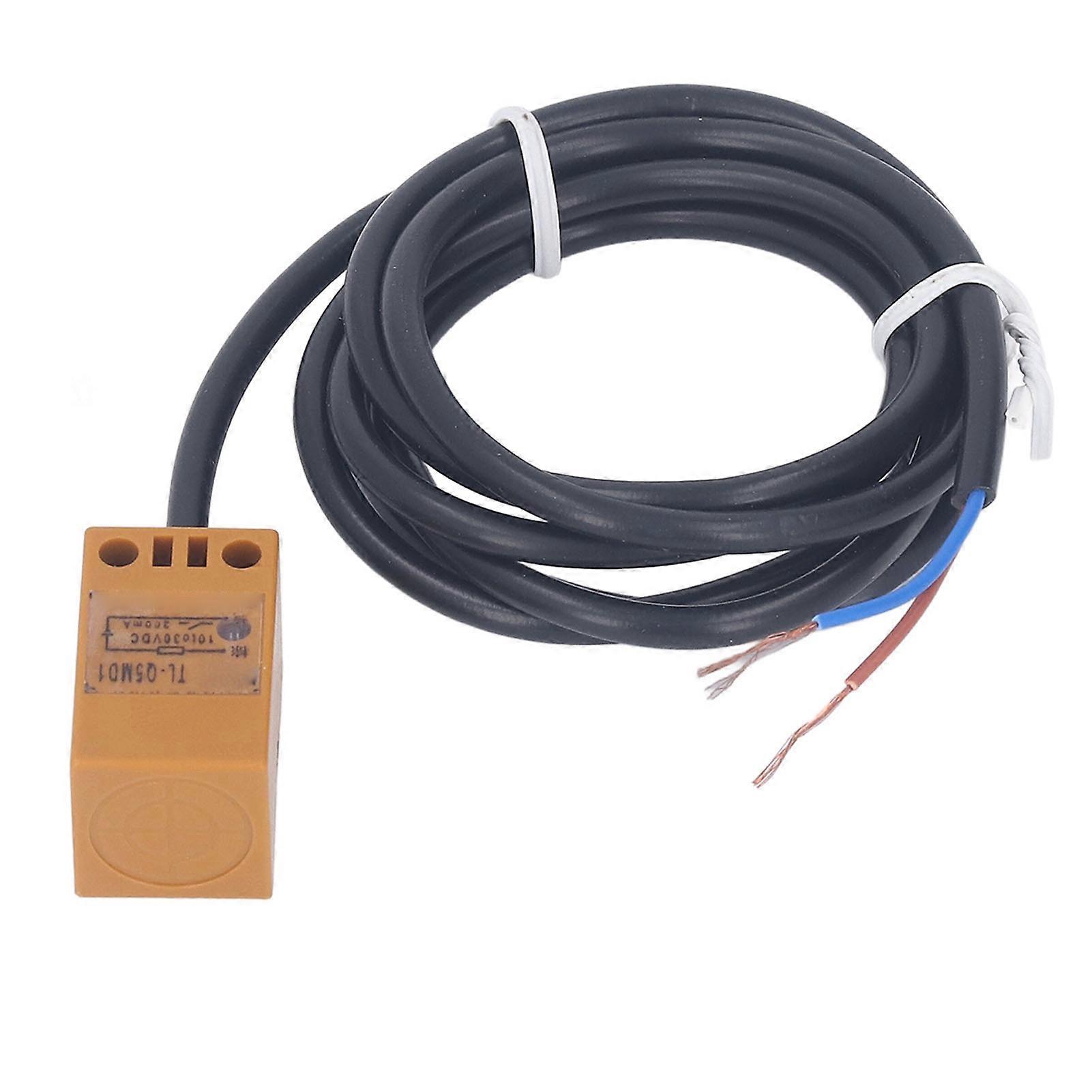 Inductive Proximity Sensor 5mm Detection NPN 2 Wire Normally Open Square Metal Induction Proximity Switch 1030VDC