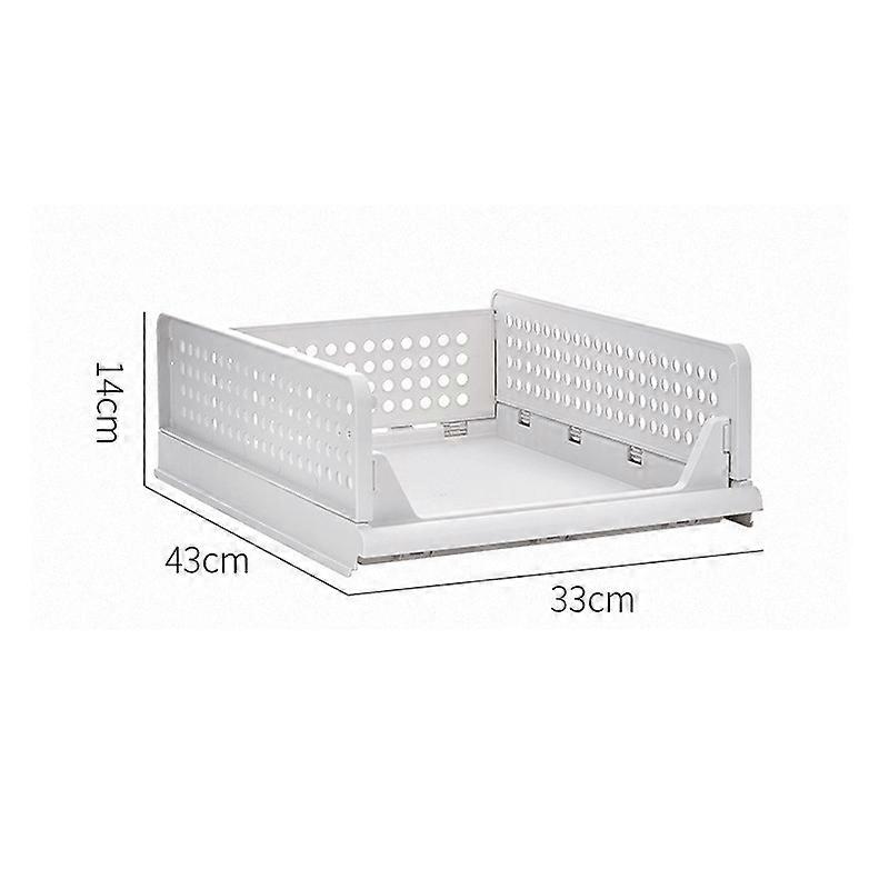 Stackable Clothes Organizing Basket 33x43x14cm Foldable Storage Divider Drawer Rack