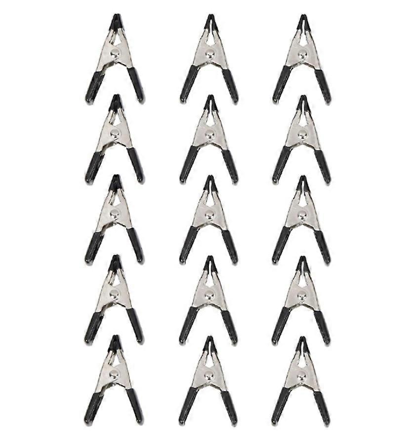 50mm,Black 15pcs Spring Clip Set