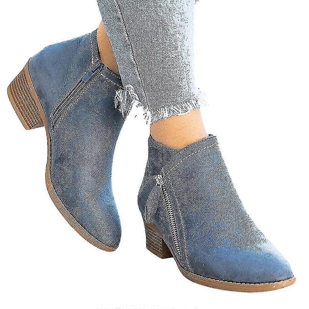 Dámské Dvojité Zipper Ploché kotníkové boty Teplé Bootie Zimní kožené boty