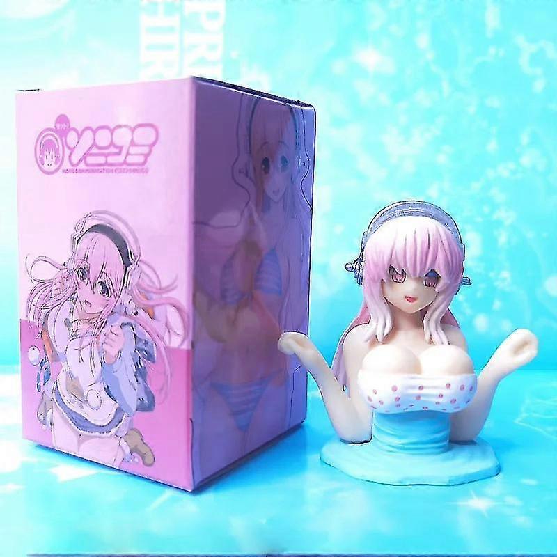 Rem Model With Trembling Chest Japanese Anime Half Body Spa Figurine Collectibles Car Decor For Fans