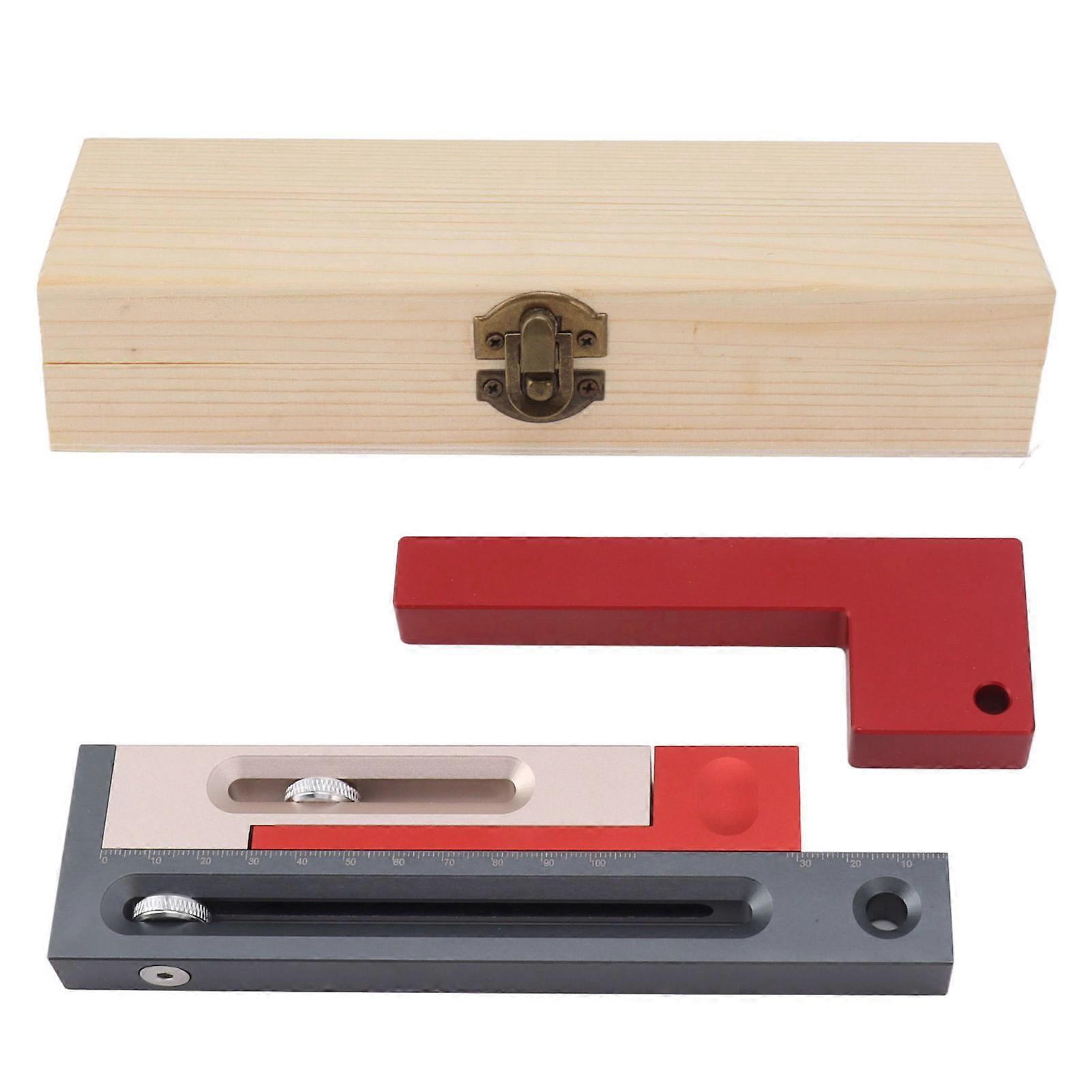 Table Saw Slot Adjuster Regulator Woodworking Movable Measuring Block for Mortise Tenon Measurement Table Saw 4inch
