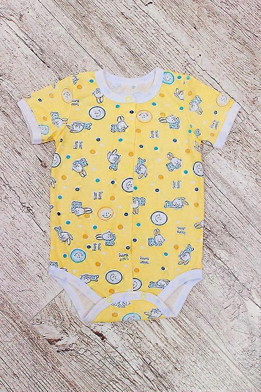 Infant Girls’ Bodysuit – Printed Cotton Interlock, Full Snap Closure, Short Sleeves, Summer, HC 5048-002-5