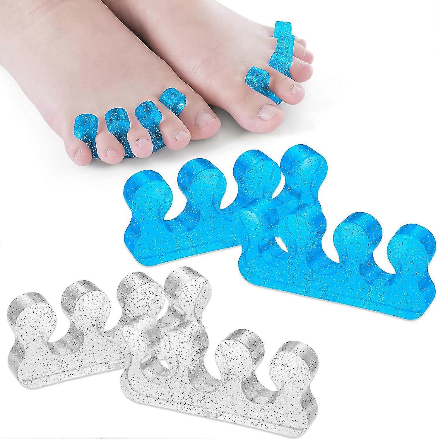 2 Pairs Gel Toe Separators, Toe Stretcher And Correctors For Overlapping Toes, Bunions, Hammer Toe, Foot Pain Relief