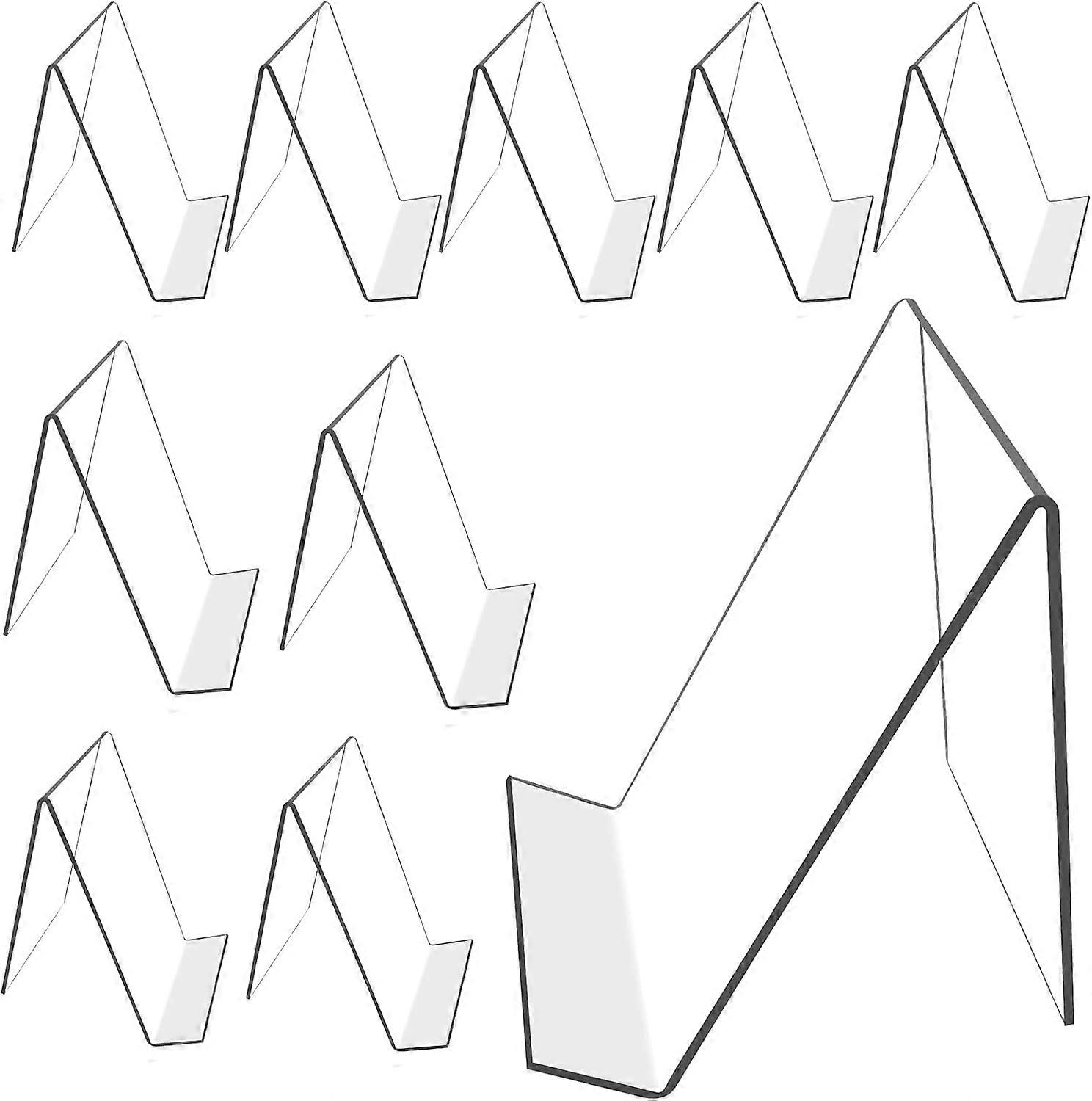 5/ 10 Pack Acrylic Book Stand Clear Book Display Easel Holder with Ledge, Tablet Stand Holder for Displaying Books Pictures CDs