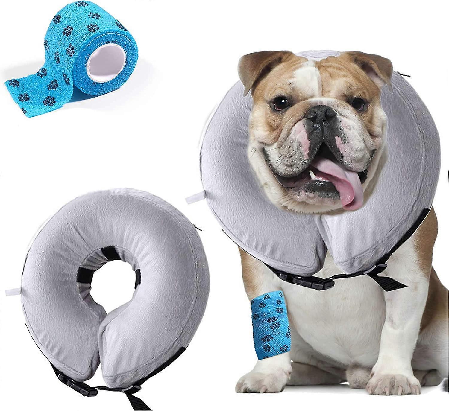 Pet Inflatable Basic Dog Collars for Large Dogs, Comfy Pet Collar Cone for Recovery