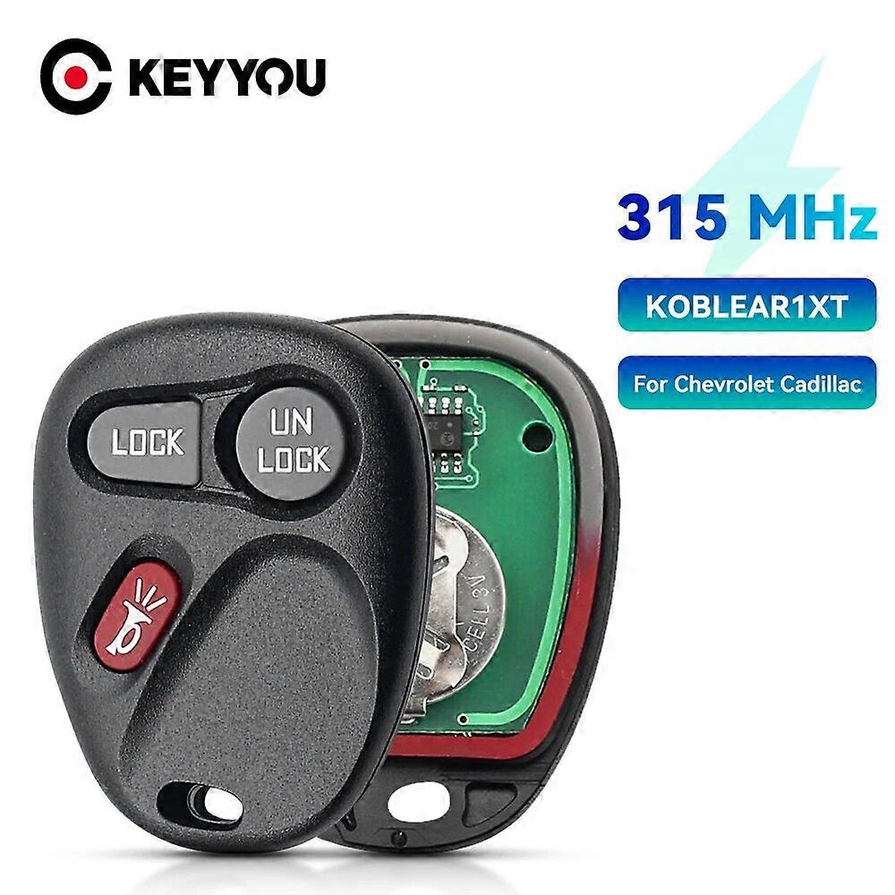 KEYYOU 3 Buttons Remote Control Key For Chevrolet Silverado Suburban S10 Tahoe Yukon 2002 2003 2004 Fob 315Mhz FCCID KOBLEAR1XT