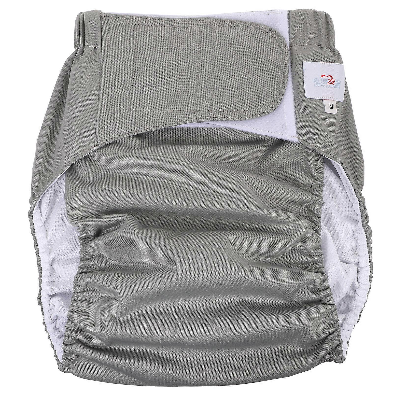 1PC Large Adult Nappy Reusable Washable Diaper Adjustable Large Nappy for Old Man Disabled Postoperative Care Size M (Random Color)