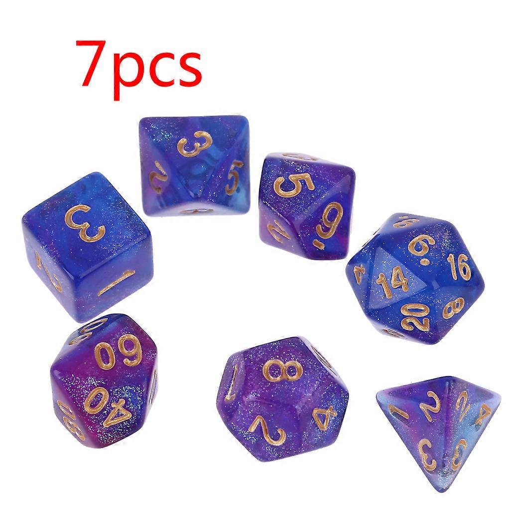 7pcs D4-D20 Acrylic Polyhedral Dice 20 Sided Dices Table Board Role Playing Game for Bar Pub Club Party